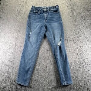 California Vintage Jeans Womens 9 Blue Denim Skinny Stretch Distressed Workwear